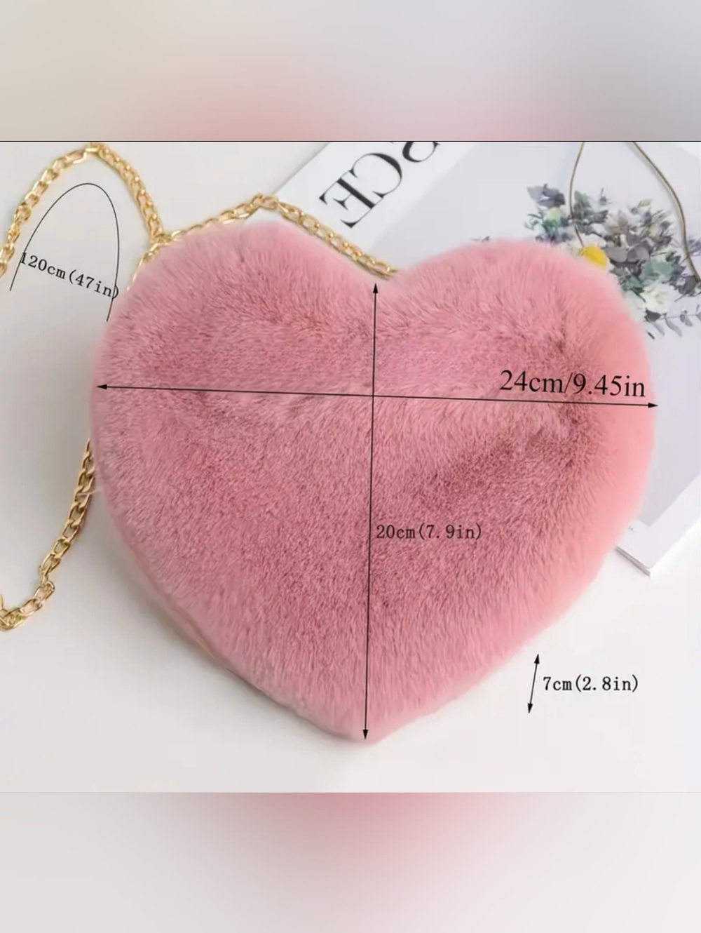 Heart Plush Crossbody Bag - Picture 3 of 8